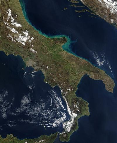 la Napolitania vista dal satellite