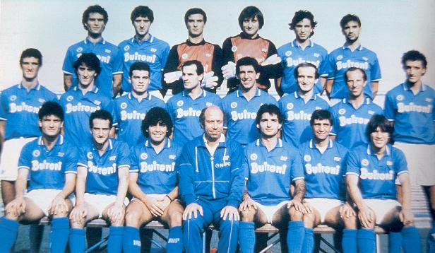 La rosa del mitico Napoli 1986-1987